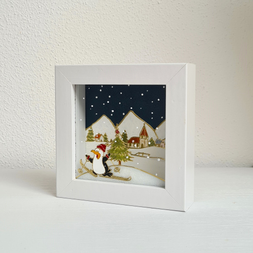 3D-Bild "Pinguine können auch Skifahren"1)