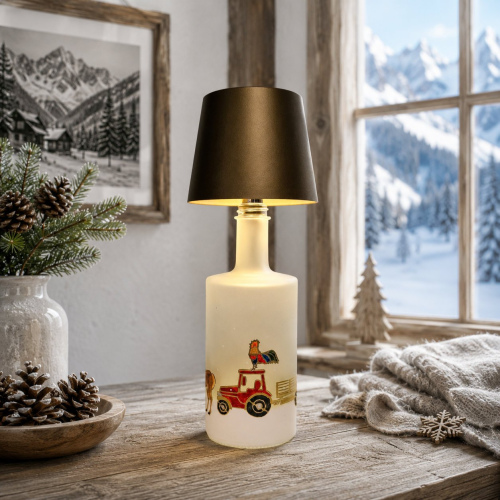 Flaschenlampe "Bauernhof"