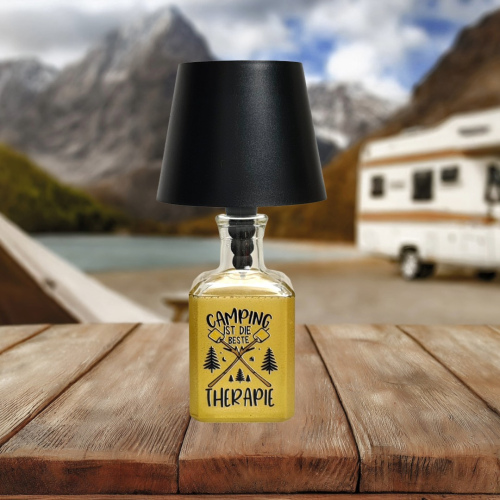 Lampe "Camping ist die beste Therapie"