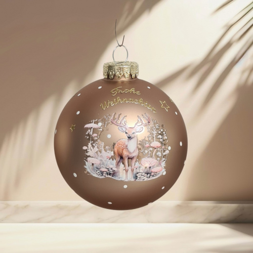 Christbaumkugel Winter "Hirsch"