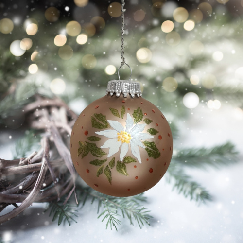 Christbaumkugel "Christrose"