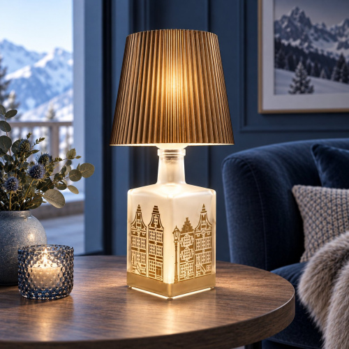 Flaschenlampe "Golden Amsterdam"
