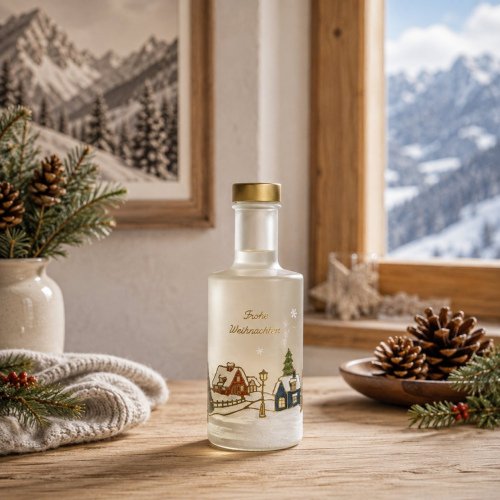 Schnapsflasche "Frohe Weihnachten"