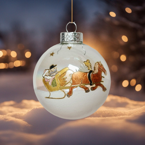 Christbaumkugel "Pferdeschlitten"