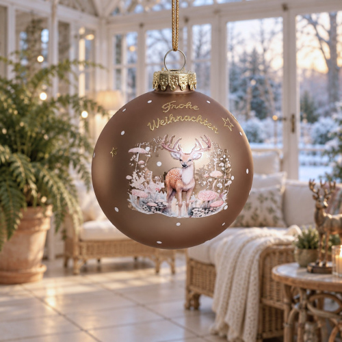 Christbaumkugel Winter "Hirsch"