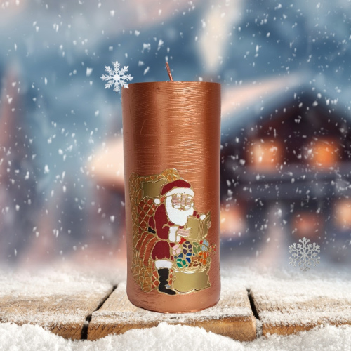 Kerze mit Santa Claus