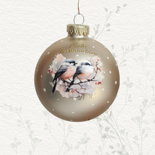 Christbaumkugel Winter "Vogelpärchen"